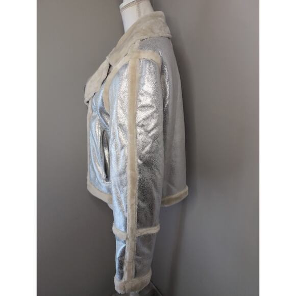 Fabulous Furs metallic futuristic Y2K coat by Donna Salyers - Picture 2 of 10